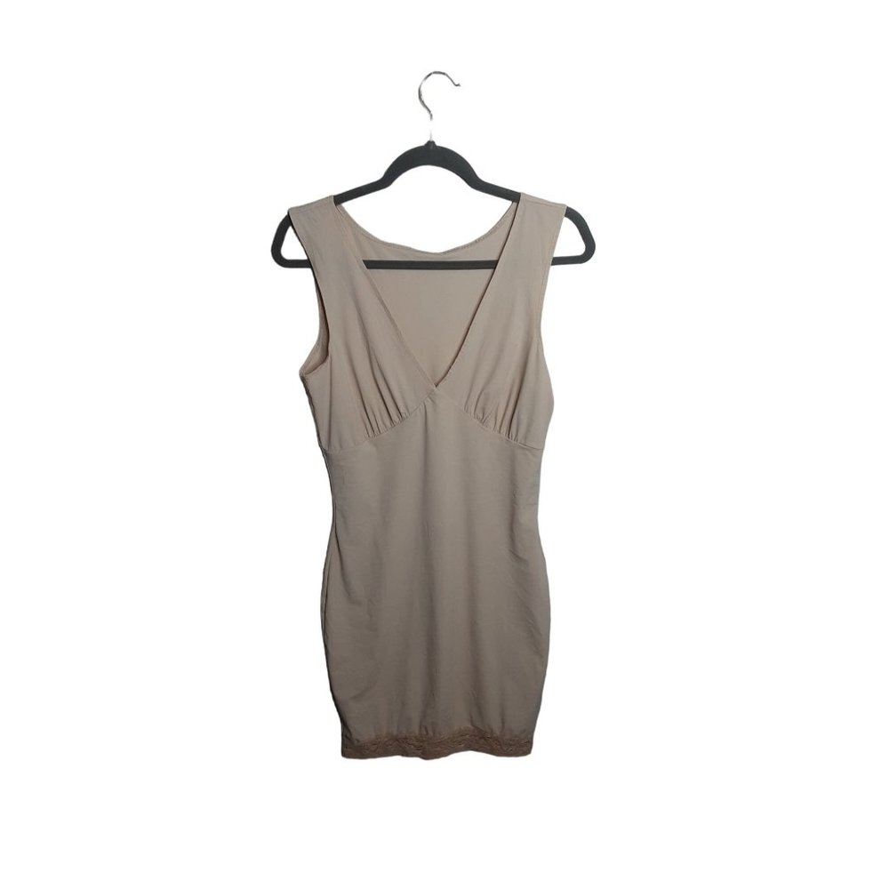 NYDJ Plunge Neckline Slip Shapewear Women Size 8 Lace Hem